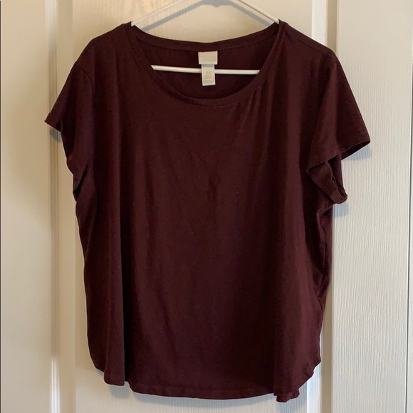 H&M Tops - XL H&M basic tee. Maroon/wine. H&M Tops - XL H&M basic tee. Maroon/wine.
